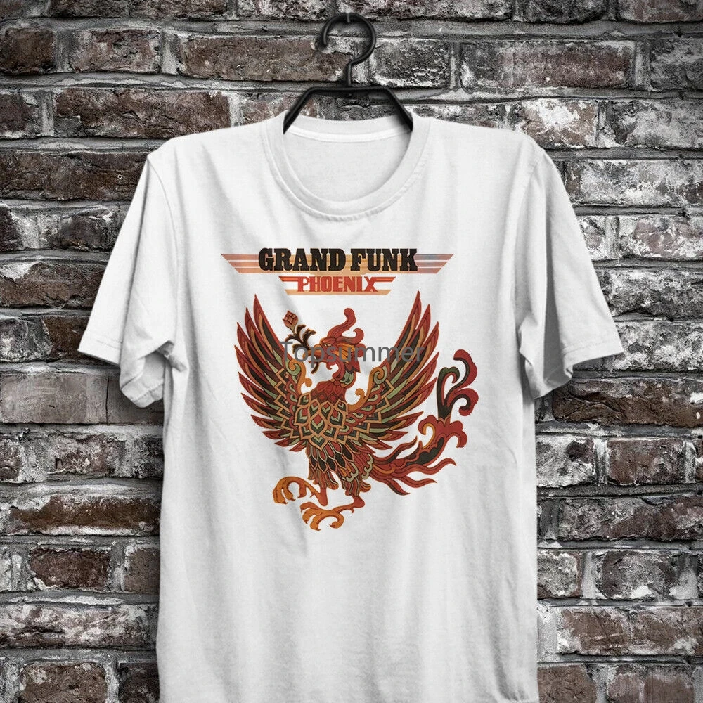 Grand Funk Railway Album T-Shirt Phoenix Mark Farner Don Brewer,Mel Schacher