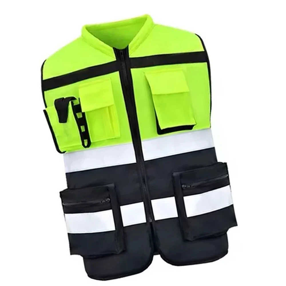 thumbnail image 1 of Ropa reflectante para motocicleta, chaleco de seguridad para el tráfico, chaleco reflectante de seguridad amarillo de alta visibilidad, chaqueta de ciclismo para motociclista, 1 of 5