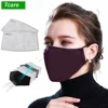 Tcare Cotton Black Mask Mouth Face Mask Anti Dust PM2.5 Mouth Masks Activated Carbon Filter Mask Fabric Masks Washable Reusable 1