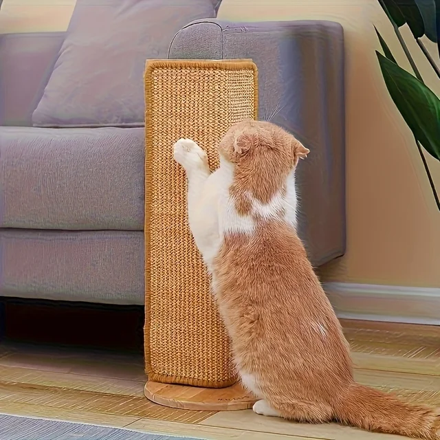 Sturdy Sisal Cat Scratching Post - Sofa-Safe Design, Durable Natural Sisal Material Promotes Healthy Nail Care and Furniture Protection, Ideal Gift for Cats, Simple Pet Accessory, Safe Pet Material, a Must-Have for Pet Lovers Sturdy Sisal Cat Scratching Post - Sofa-Safe Design, Durable Natural Sisal Material Promotes Healthy Nail Care and Furniture Protection, Ideal Gift for Cats, Simple Pet Accessory, Safe Pet Material, a Must-Have for Pet Lovers