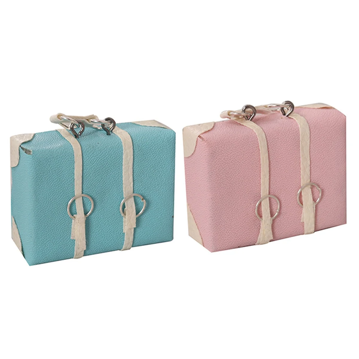 

1:12 миниатюрный кожаный чемодан, портфель, винтажная женская сумка, декоративные аксессуары розового цвета