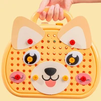 Pretend Play Educational Assembling Toolbox Toy Electric Screwdriver Screwing Repair 4-6 year Montessori Kids Repair Toolbox Toy 2