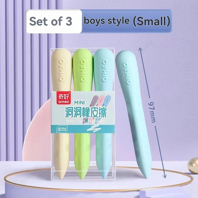 초등학생용 3/6 PC 홀 지우개, 잔여물 없이 깨끗하게 지워지는 지우개 펜, 아이들을 위한 이미지 스킨 오버사이즈 아트 포즈 귀여운 문구류