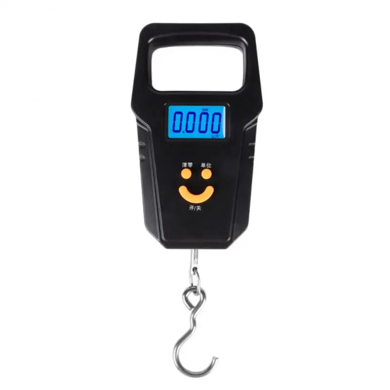 

Electronic 50Kg 10g Hanging Scale LCD Kitchen Digital Scale BackLight Fishing Weights Pocket Scale Travel Luggage Scales