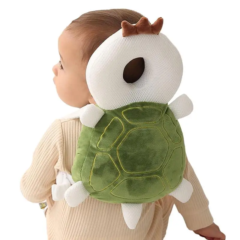 

Baby Head Protector Backpack Anti-fall Protection Pillow For Toddler Head Breathable And Anti-collision Adjustable Turtle Shaped
