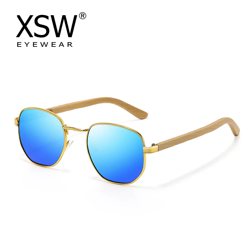 

Солнцезащитные очки XSW 2232L для мужчин и женщин, модные классические, в металлической оправе, роскошные дизайнерские брендовые Синие Солнечные очки из бамбука, в стиле ретро