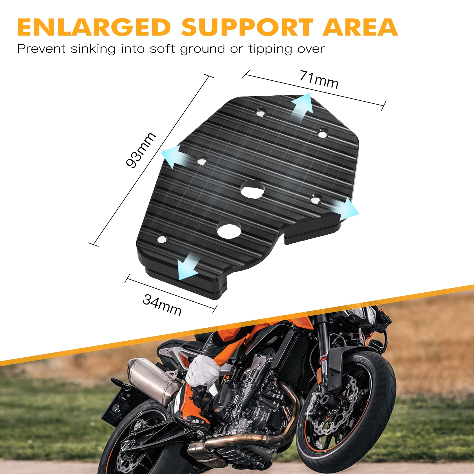 Seitenständer Fußständer Vergrößerung für KTM 690 Enduro R SMC R 790/890 Adventure R Rally 1290 Adventure R Husqvarna 701 Norden 901 – Detail 10