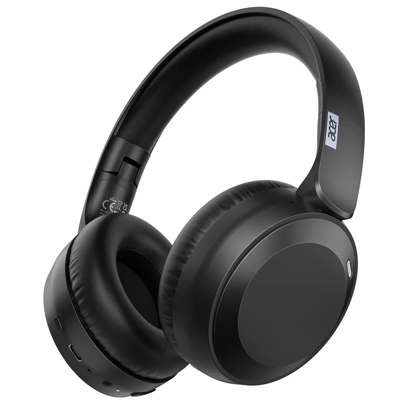 Acer OHR205 Kabellose Bluetooth 6.0 Kopfhörer, faltbare Over-Ear-Kopfhörer, Memory-Schaum-Ohrpolster, Multipoint für Reisen, Zuhause, Büro