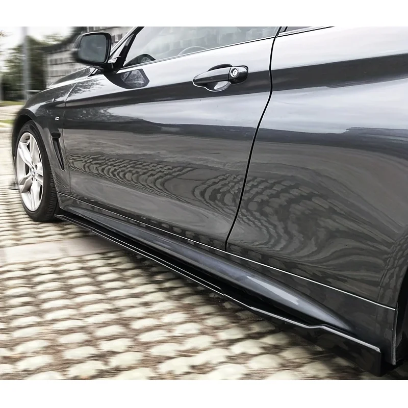 BMW 액세서리 3 시리즈 G20 F30 E90 2005-2020+ M-스포츠 차량 사이드 스커트 익스텐션 로커 패널 립 8개 86.6인치/2.2M 글로스