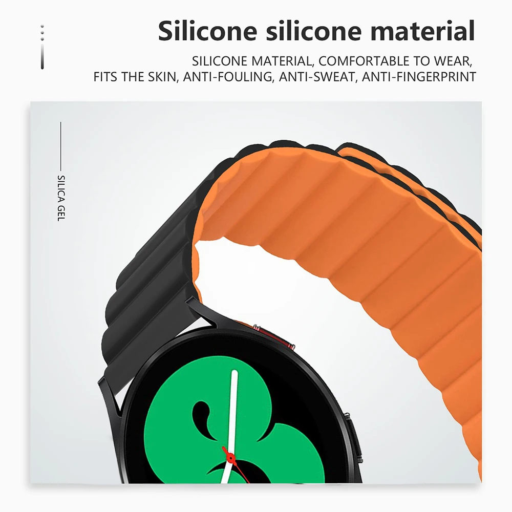 Premium Magnetic Silicone Strap for Smartwatches - 20mm/22mm Watchband