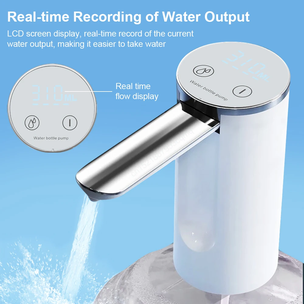 Electric Water Gallon Pump Automatic Water Pump 19 Liters Foldable Desktop Water Bottle Pump USB Rechargeable Water Dispenser 3