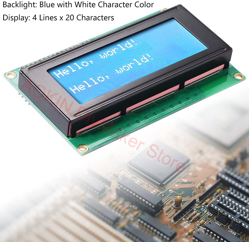 Display LCD 2004 Con Interfaccia I2C - Schermo Blu 20x4 Per Arduino E Raspberry Pi | 2 Pezzi - Foto 13