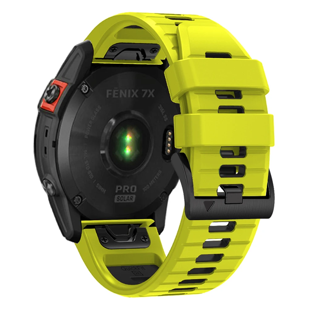 Two-Tone Silicone Strap with Nylon Band Bracelet, QuickFit 22mm/26mm