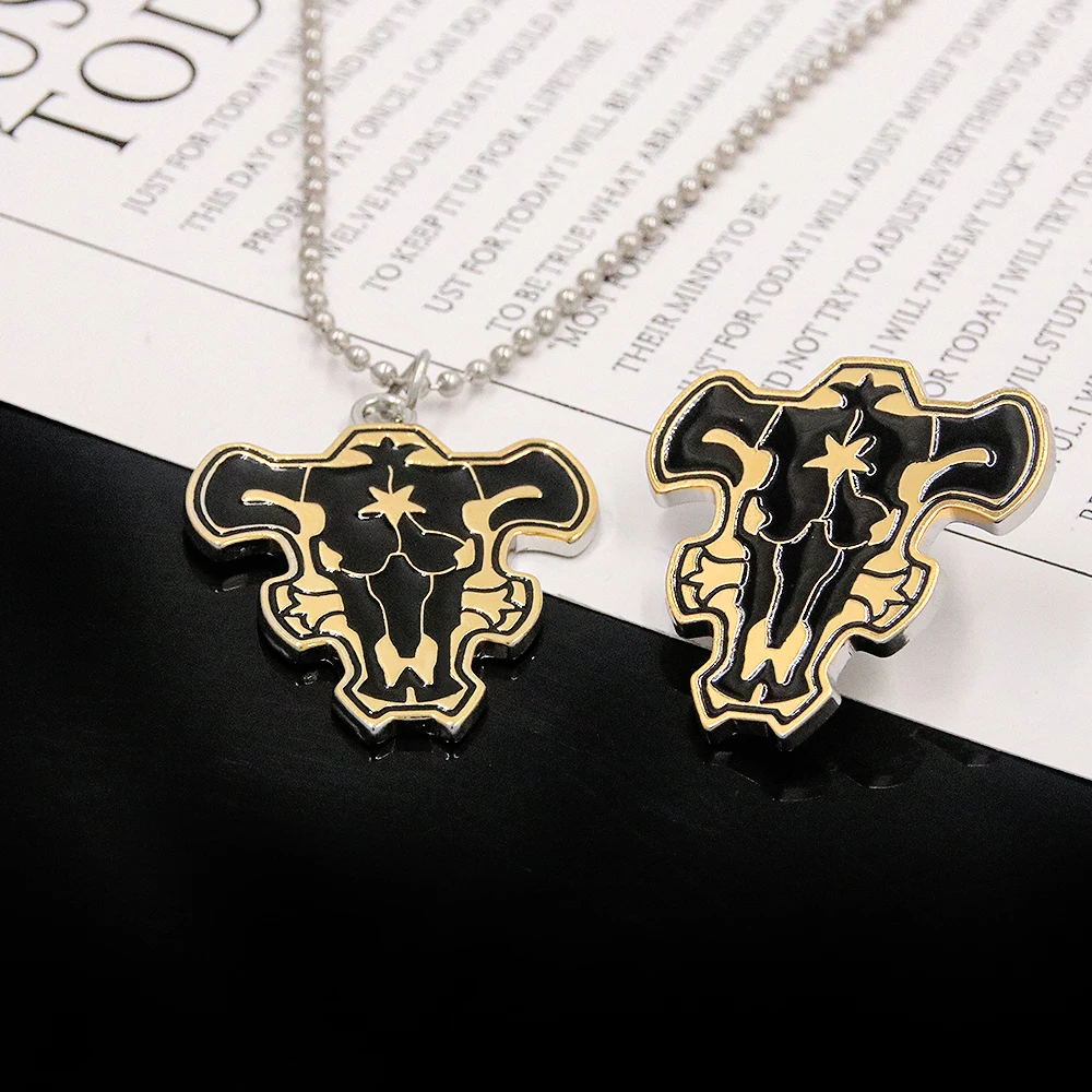 3 Styles Anime Black Clover Asta Black Bull Sign Necklace Yuno Grinbellor  Blue Millstone Pendant Necklace Cosplay Jewelry Gift