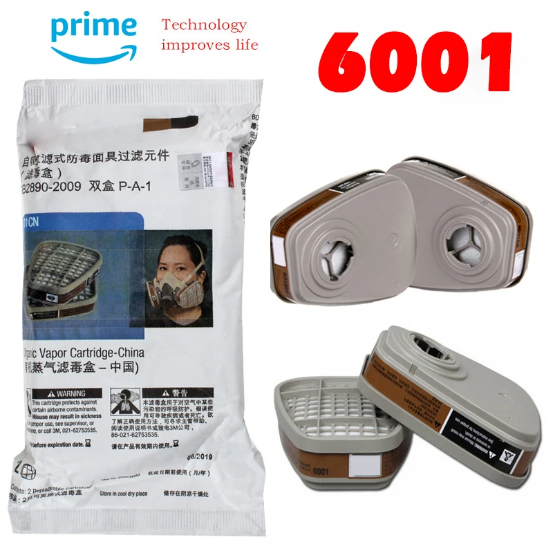 

8pair/5pair/2pair/ 6001 Organic Vapor Respirator Filter Cartridge For 3m 7502 6200 6800 Gas Mask