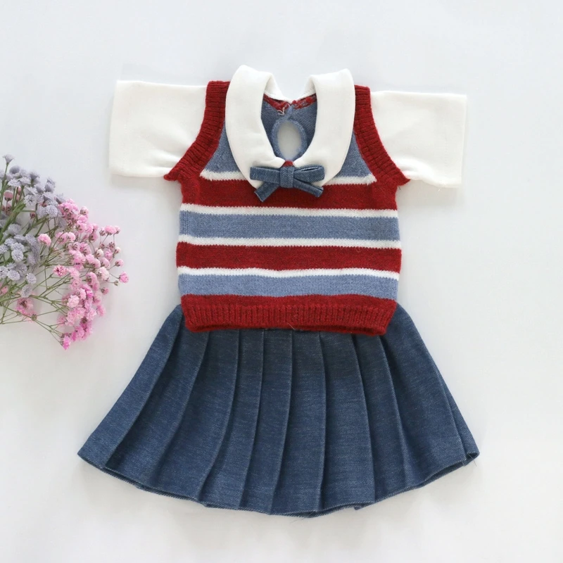 

2 Pcs Newborn Photography Props Baby Vest Shirt Shorts Outfit Infants Photo Knit Short Sleeve Tops Pants Suit