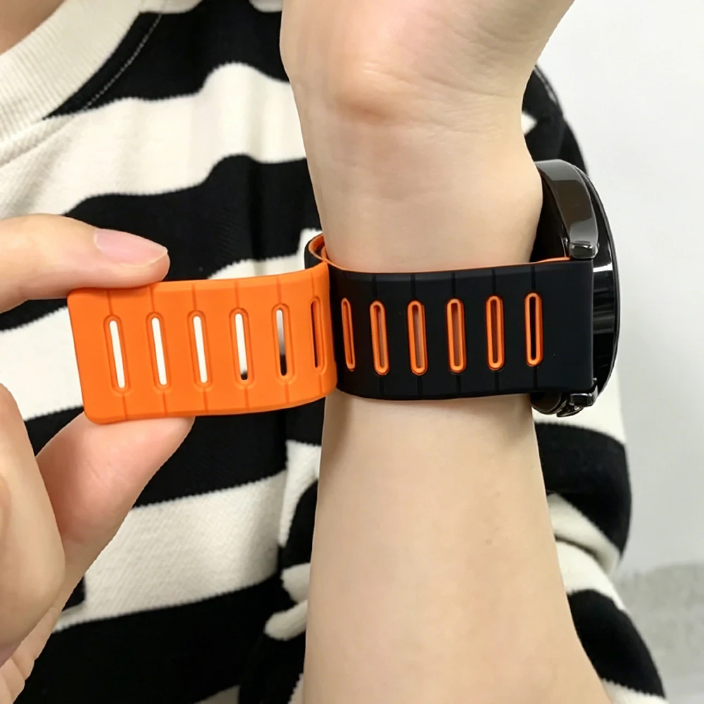 Enhanced Magnetic Silicone Loop Strap Replacement Bracelet Accessories
