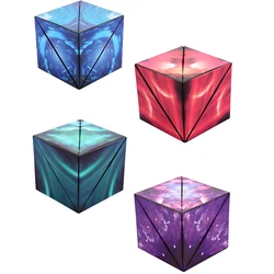 Cube magique géométrique magnétique anti stress, jouet de bureau, Puzzle, boule de décompression, soulage l'autisme, nouveauté 