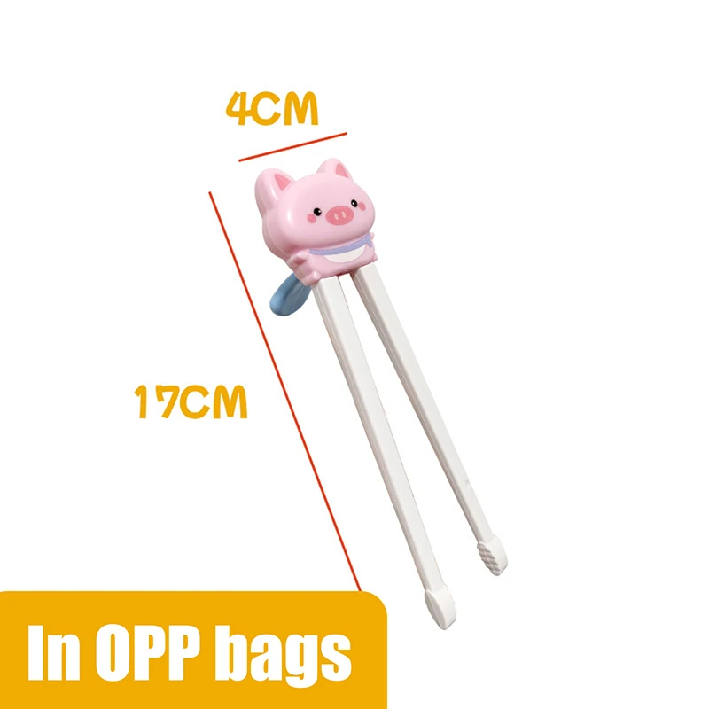 Cartoon Animal Head Children's Training Chopsticks - Reusable and Safe Tableware