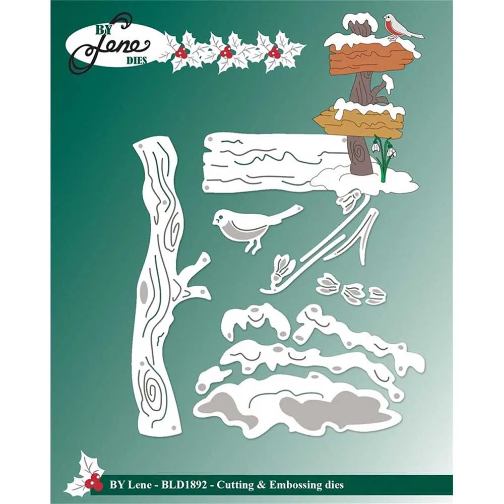 Festive Mailbox Metal Cutting Dies for DIY Holiday Scrapbooking and Decorative Paper Crafting