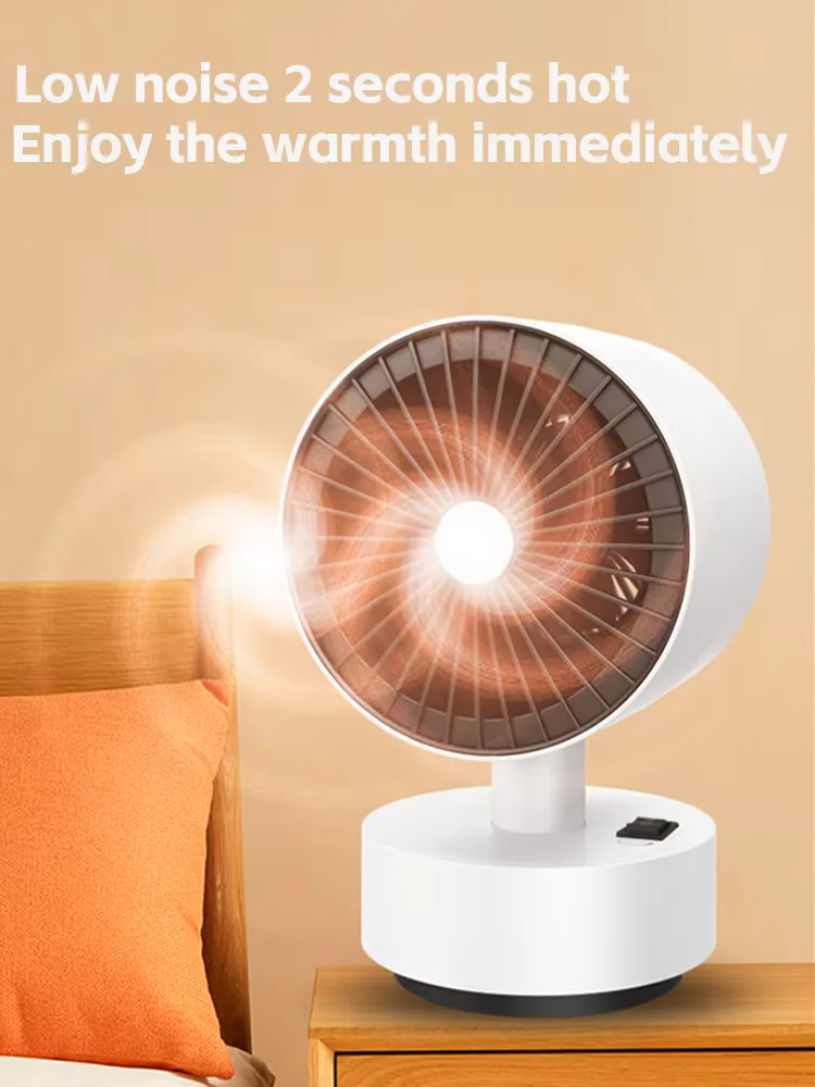 Desktop Electric Shaking Head Heater Fast Heating Constant Temp Wide-angle Warm Supply Low Noise Mini Home Office Warmer