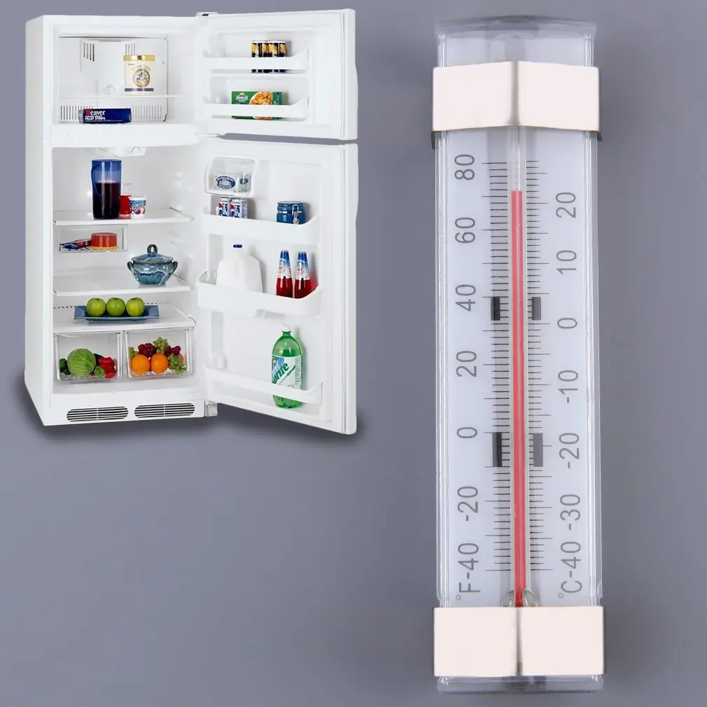 1Pc Portable Kitchen Shelf Hanging Fridge Freezer High Precision Traditional Temperature Thermometer For Home