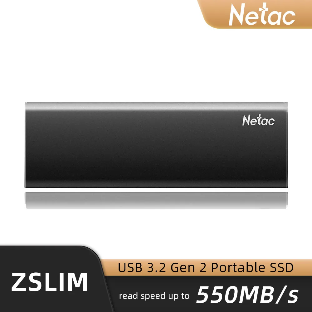 Netac Portable External SSD 1TB 500GB 250GB SSD 2TB Hard Drive HDD Solid State Drive Type-c USB 3.1 Compatible SSD for Laptop PC