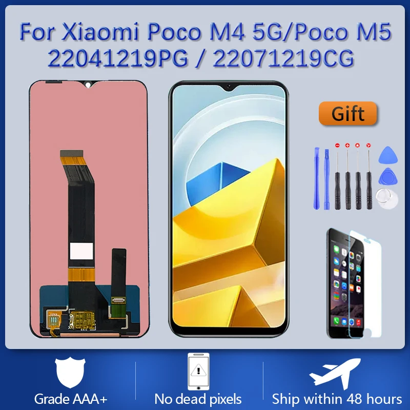6.58 "Para Xiaomi Poco M4 5G 22041219PG Display LCD Para Xiaomi Poco M5 ...