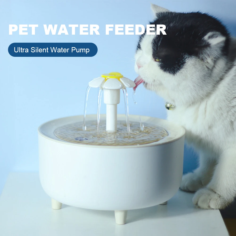 1200ml Cats Water Filter Automatic Cat Water Fountain Filter USB Electric Mute Recirculate Filtering Drinker Pet Water Fountain