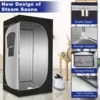 Portable Steam Sauna Tent, at Home Sauna Suit Full Body, for Indoor with 2.6L 1000 Watt Steamer, Folding Chair, Remote Control 3