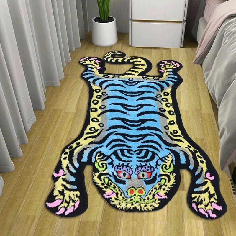 Dream Lifestyle Floor Mat Tiger Shaped Animals Bath Mat Area Rug Tiger  Plush Rug Fluffy Animal Rug Carpet Non Slip Small Carpet for Bedroom Floor  Door Mat Kid's Room Playmat 15.7x23.6 