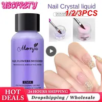 1/2/3PCS Monja 40ml Acrylic Liquid Monomer Polymer Crystal Liquid Nail Extension Non-Yellowing EMA Acrylic Nail Art Supplies 1