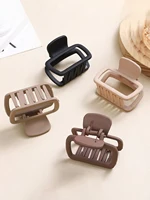 4pcs Women's Square Lightweight Hair Claw Clip Fashionable Elegant Hair Accessory Clip Suitable Hair Styling Makeup - Image 4