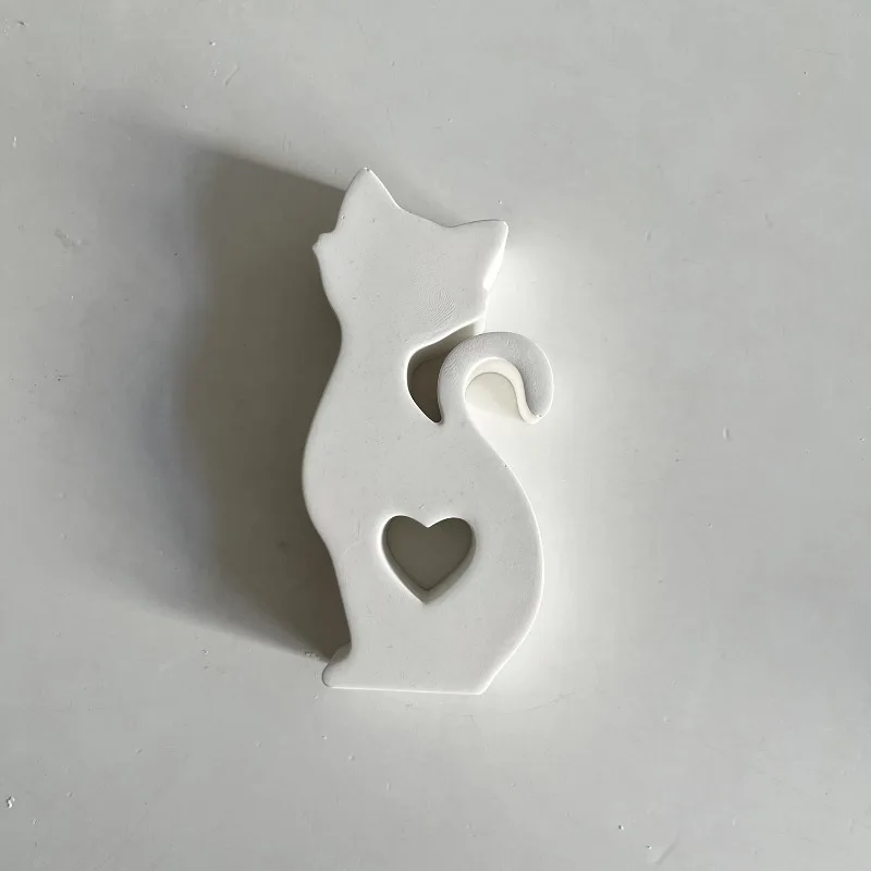 Silicone Mold 3D Love Cat Silicone Candle Molds DIY Crafts