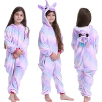 Enfants lapin Kigurumi dessin animé pyjamas bébé garçons vêtements de nuit point Panda licorne vêtements de nuit combinaisons filles Pijama enfants Onesies 6