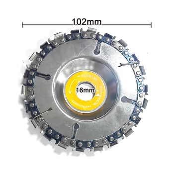 4 Inch 22 Tooth Angle Grinder Dedicated Chain Disc Woodwork Carving Chain Saw Disc Angle Grinding Disc Slotting Saw Blade Tool 5