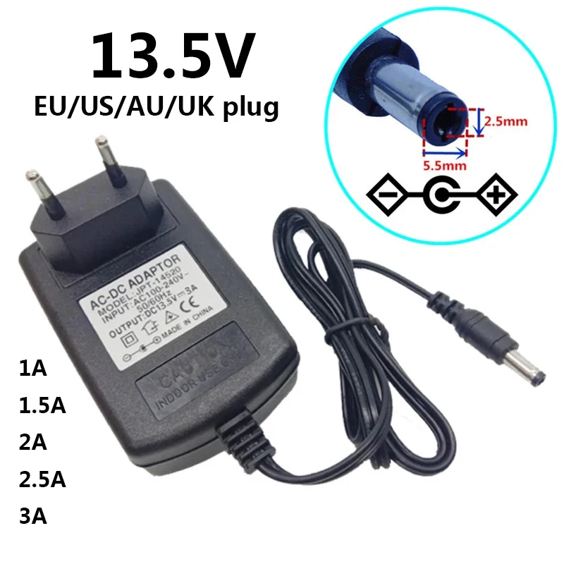 Adaptador de Energia dc Converter 13.5 v 2.5a 3a 220v a 135 Volts 2500ma 3000ma Supply 55 Milímetros x 25 Milímetros Comutação 5525 Converter 1a 1.5a