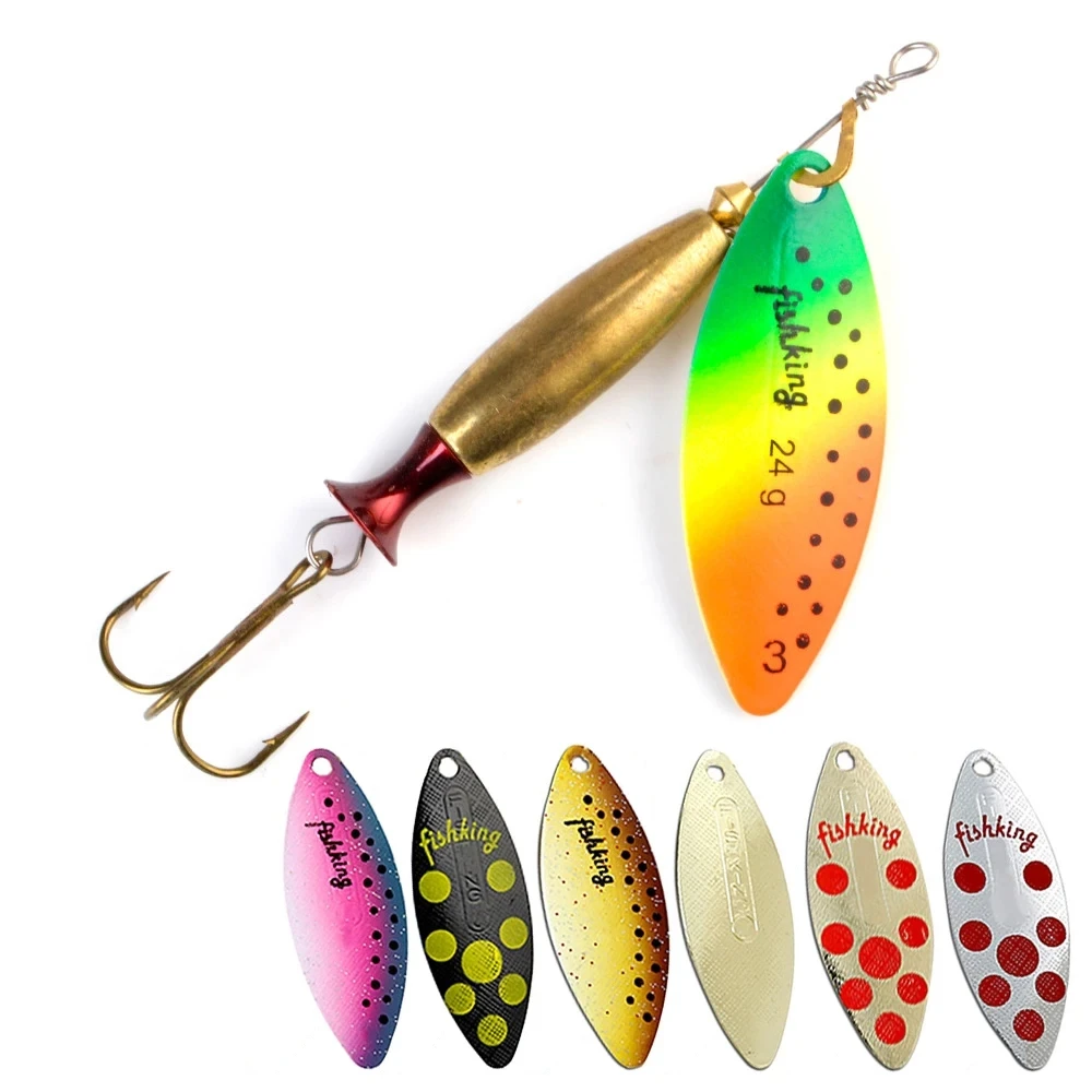 Spinner Lure Bait Long Cast 18G 24G Spoon Lures Pike Metal Fishing Lure Bass Hard Bait Con Ganci