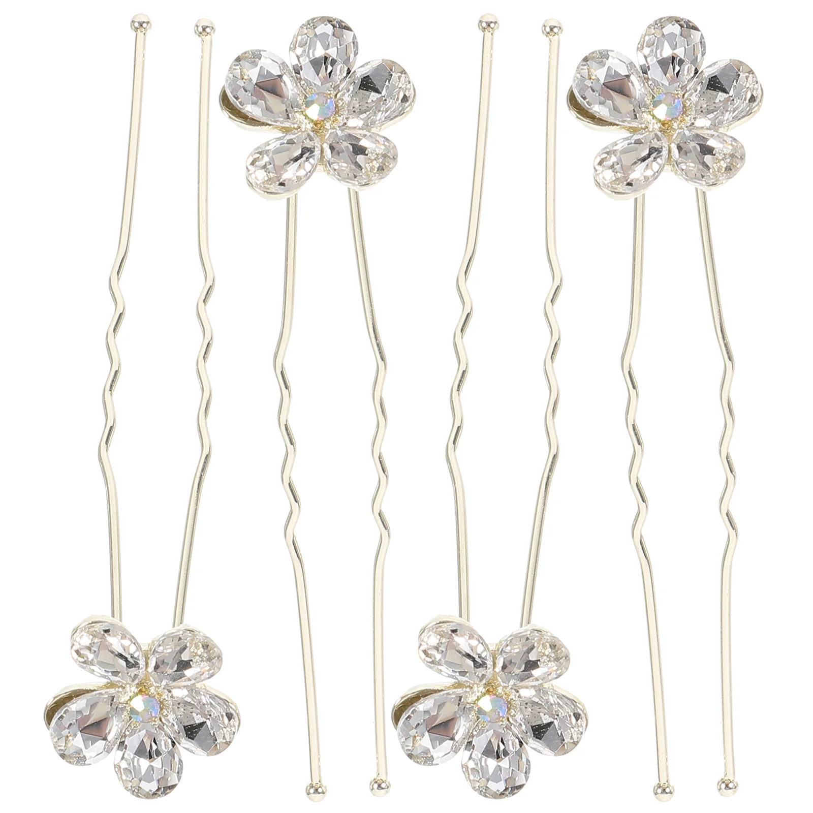 

4 Pcs Pin Hairpin for Wedding Metal U Shape Bridal Shaped Decorative Clips Claw