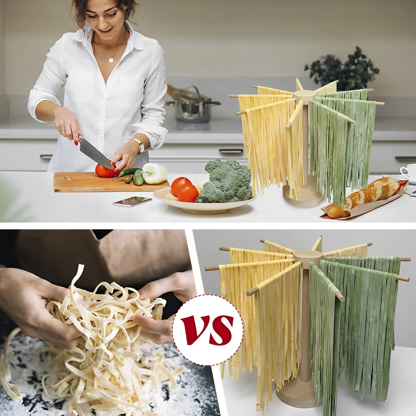 Pasta Drying Rack Wooden Noodle Drying Rack Detachable Pasta Stand Dryer Easy Installation Spaghetti Noodle Hanging pasta drying rack pasta rack