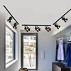 Modern LED Ceiling Lights American Retro Loft Iron Track Lamps Industrial E27 Bar Cafe Industrial Lighting Searchlight Fixtures 4