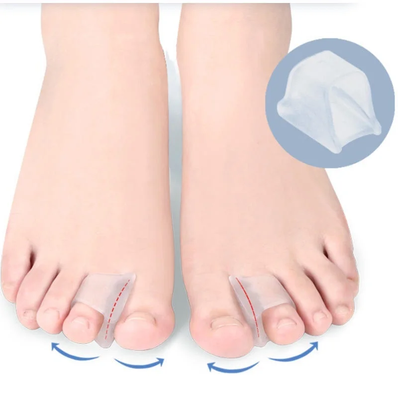 

2PC Toe Separators Gel Protectors Relieve Pain Rubbing Corns Blisters Hammer Overlapping Toes Straightener Separators