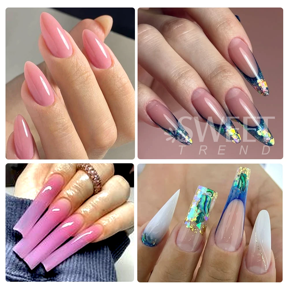 480pcs Nail Dual Forms Set Full Nail Forms Clear Top Molds Nail Tips for Nail Extension Forms Fake Nail Dual Forms Tips Tools