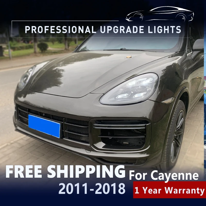 

Для Cayenne передние фары 2011-2014 2015-2018 958,1 958,2 полный светодиодный передние фары DRL модернизированная передняя фара автомобильный Стайлинг