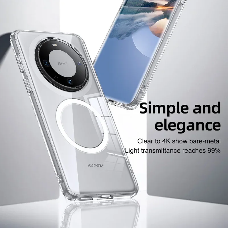 Magsafe Magnetic Shockproof Acrylic Case with Wireless Charging Capability - Matte Finish