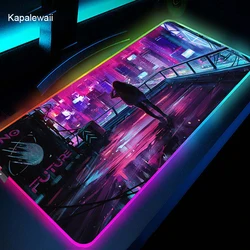 Grand tapis de souris RGB, une pièce, 900x400mm, pour ordinateur portable et Gamer, taille XXL 