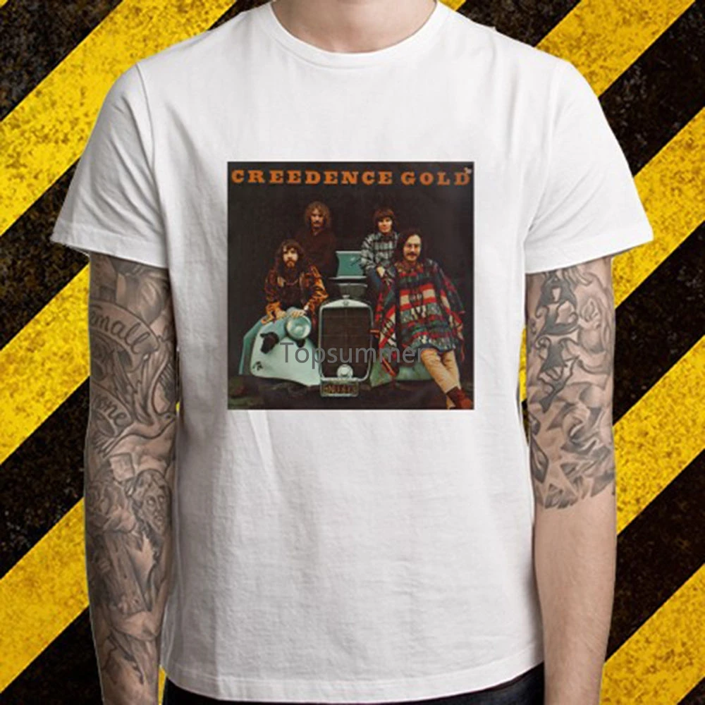 

Creedence Clearwater Revival *Gold Rock Legend Men'S White T-Shirt Size S-2Xl New Fashion For Men Short Sleeve Brand T Shirt