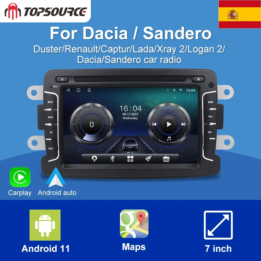 2 Din Android Car Radio For Dacia Sandero Duster Renault Captur Lada Xray 2  Logan 2 Navigation GPS Wifi Auto Multimedia Player - AliExpress