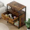 Craft Organization and Storage Cabinet Compatible with Cricut Machines Crafting Cabinet with Drawer & 25 Vinyl Roll Holder 5