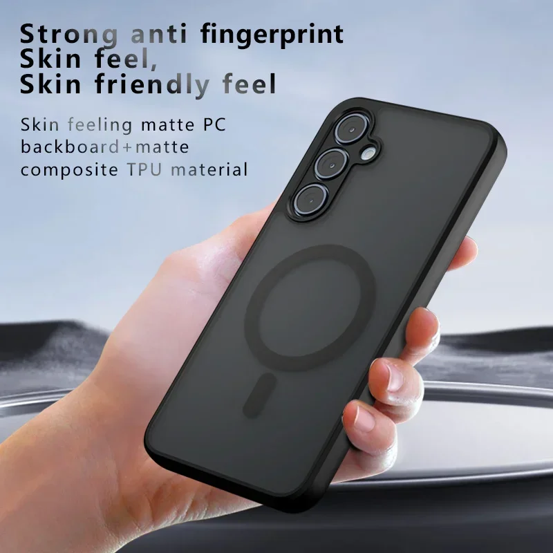 Magnetic Matte Phone Back Cover Case